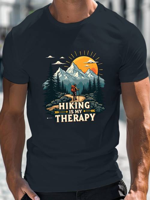 item picture mens hiking is graphic t shirt lightweight breathable 100 polyester crew neck tee with regular fit casual summer top for