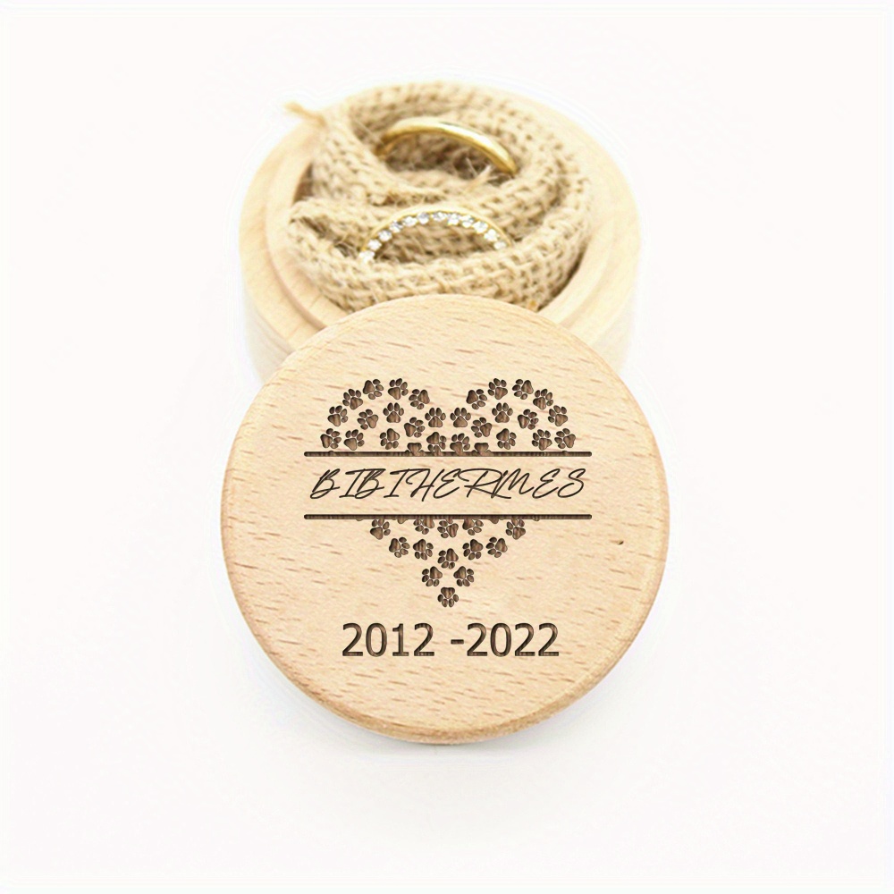 Customized Paw Print Pet Memorial Box for Keepsakes