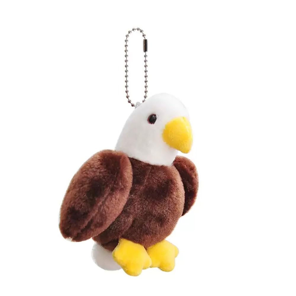 TEMU Zoo Realistic , Eagle & Swan Bird Plush Charms, Couples' Backpack Hangers & Small Plush Ornaments, Cross-border E-commerce Item For Plush