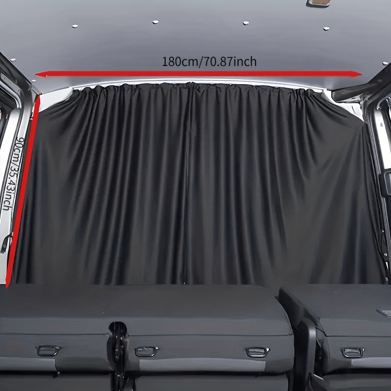 E-shop Deluxe Universeller Großer Auto-Trennvorhang, Taxi-Verdunkelungsvorhang für erholsamen Schlaf während Reisen Camping