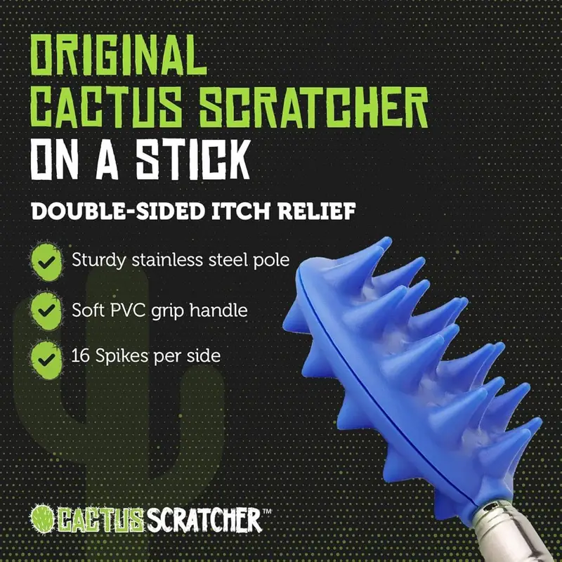 extendable back scratcher long stick double side back scratcher for adults gifts for men women reliever for back head and body can extend up to 24 5 inches blue Product details 2