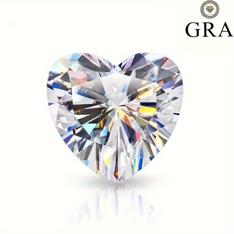 Heart-Shaped Lab-Created Synthetic Moissanite, 10CT for Engagement
