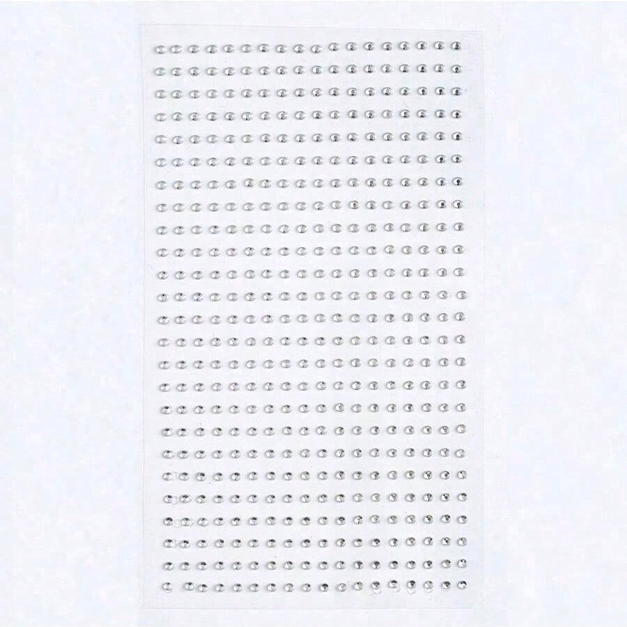 TEMU 1pc 2mm Synthetic Gemstone - Sparkling Sticker, Crystal Plastic Face/body/nail/hair/eyebrow/eyelash Decoration, Temporary Makeup And Party Use,