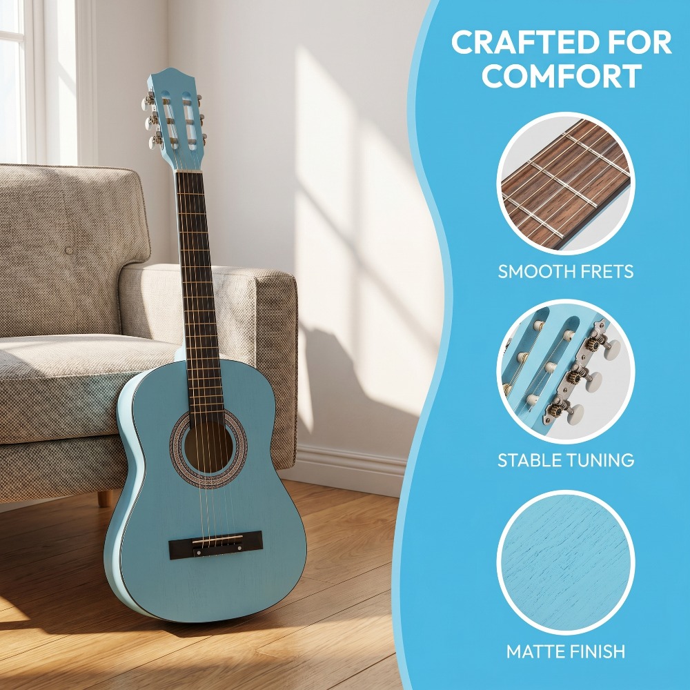 30 Inch Acoustic Guitar for Adults Round Body Basswood, Light... product image 7