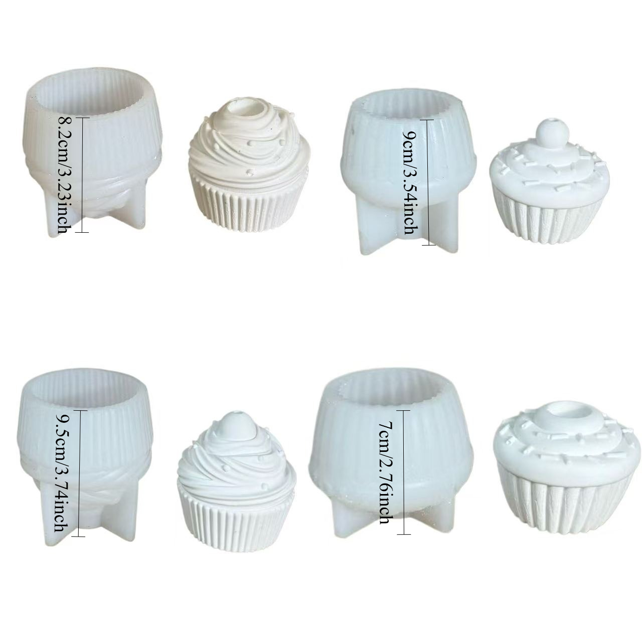 4pcs Candle Holder Silicone Plaster Mold Birthday Holiday Gift Decoration Ornament Candle Making Mold