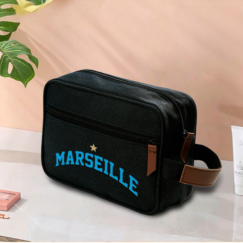 TEMU 1 sac de rangement | Organisateur de Cosmétique spacieux avec poignée et fermeture éclair, portable, style unisexe, idéal pour les /produits de