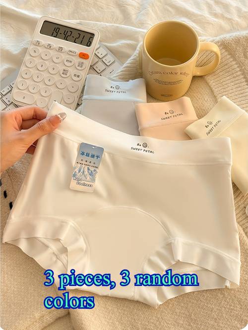 3 breathable ultra thin womens ice panties womens boyshort panties