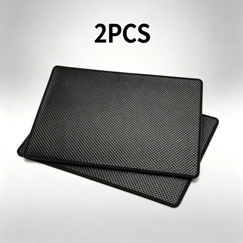 TEMU 2pcs Car Anti-slip Pads, Suitable For Car Dashboard, Home Phone And Keys - Magic Adhesive Pads