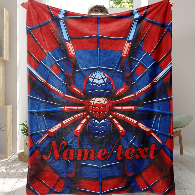 TEMU 1pc Personalized Custom Name/text Art Pattern Printed Outdoor Blanket, Suitable For Camping, Picnics, Hiking, Travel, Bedroom, Office—soft And