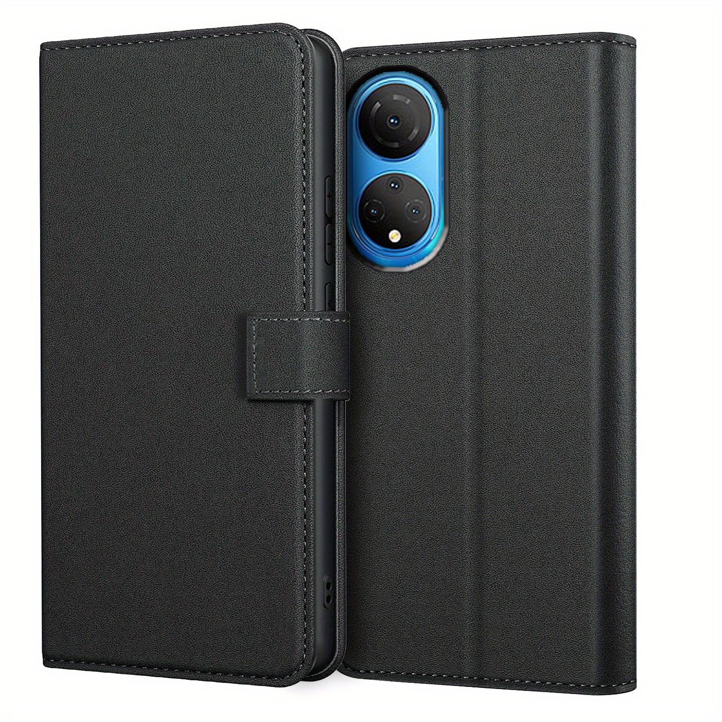 TEMU Étui téléphone : pour Honor X7 X7a X7b X6 X6a X6b X5 - Coque avec support intégré, en simili , fente pour carte, portefeuille rabattable,