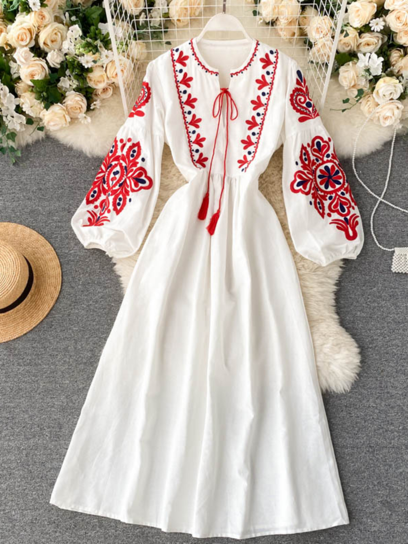 fitted lace wedding dress Long Sleeves Wedding Lace Dresses Sheer Neckline with Floral Flowers main image 0