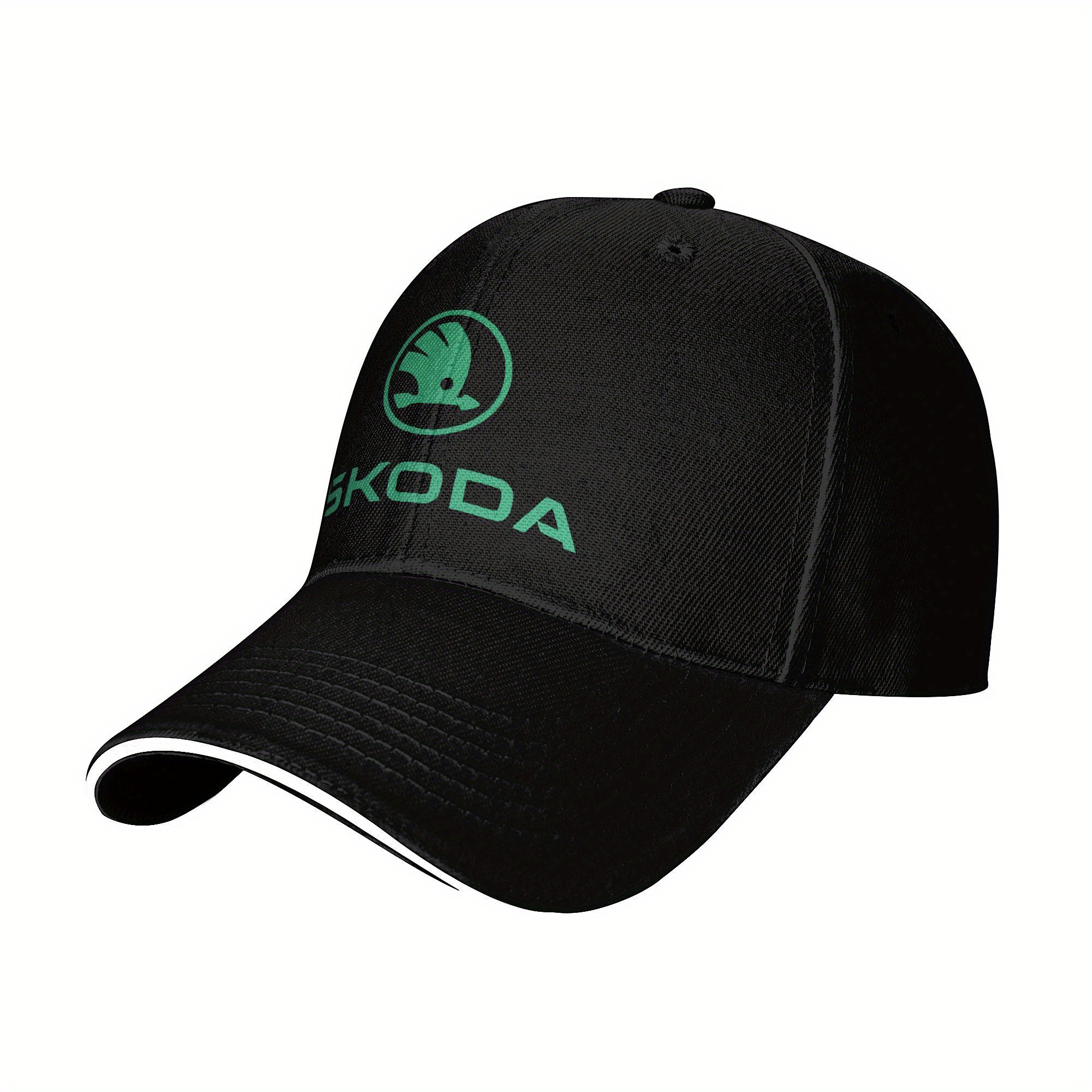 

Casquette de Baseball Réglable avec Skoda, Noire avec Accents Verts, Polyester Léger, Lavable à , pour les Sports en & les