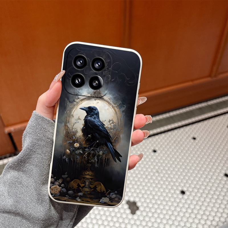 coque de téléphone : motif imprimé 2d floral avec cadre de   pour xiaomi redmi 8   11 12 13 14 15c   a3 a4 note8 nite9 note10 note11 note12 note13 note14 note15, en tpu à bord droit, couverture complète de lobjectif  , -chute