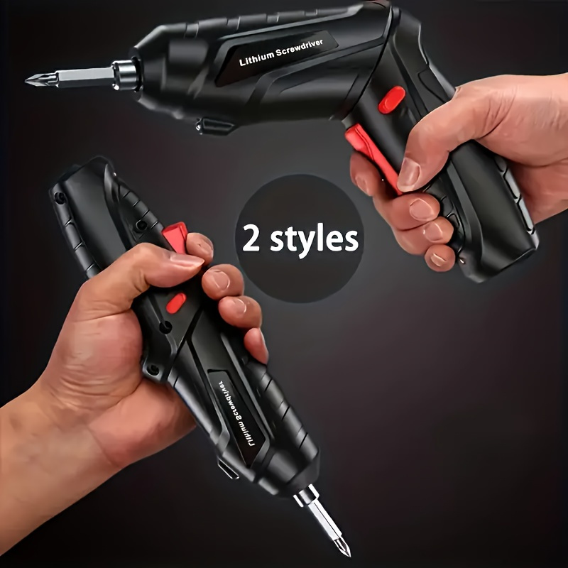 15 47pcs rechargeable cordless electric screwdriver set versatile rotary tools with carrying case suitable for home repairs woodworking and household tasks Product details 1