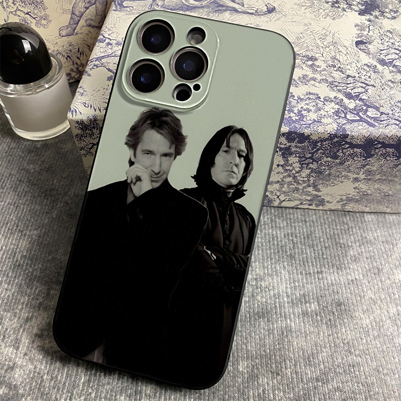 TEMU Phone Case: Wb Harry Potter Severus Snape & Lucius B&w Contemplative Still Tpu Phone Case, Classic Character Gift, Compatible With Iphone 17 16