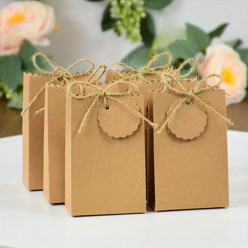 Gift For Her/him 5pcs, Retro Paper Gift Bag, Jewelry Candy Cookie Bag, Birthday Party Wedding Gift Packaging