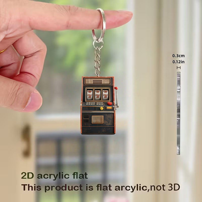 TEMU 2d Flat, 2d Flat 1pc Vintage Game Console Acrylic Keychain, Cartoon Pendant, Decorative Ornament, Charm, Gift For Who Love Decorating, Suitable
