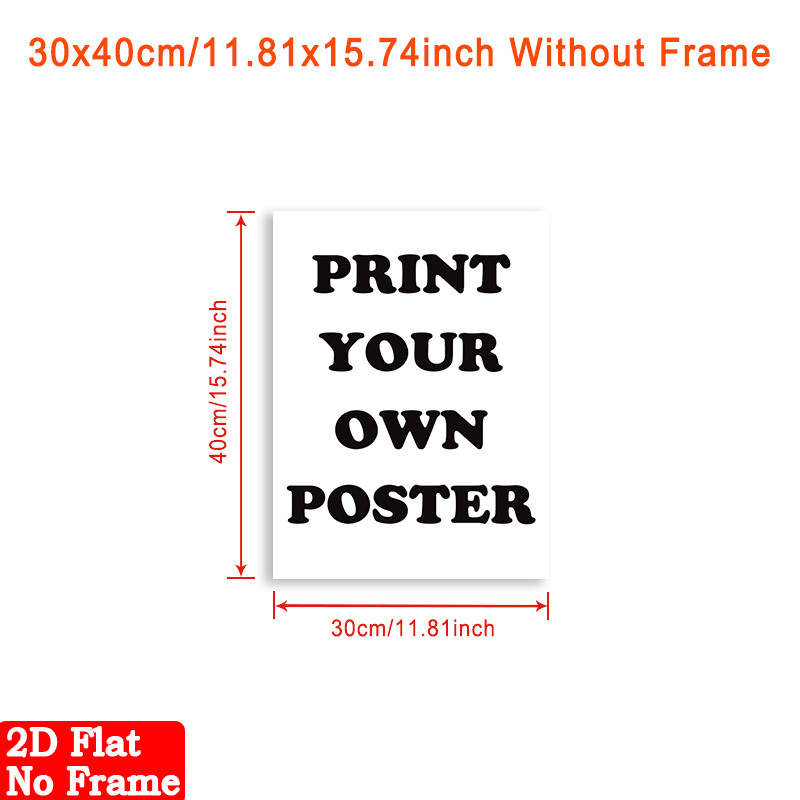 TEMU 2d Flat, 2d Flat 1pc Unframed Customizable Poster Canvas Wall Art, Personalized Print Your Own Poster Print, Decor, Diy Custom Wall Art, Ideal