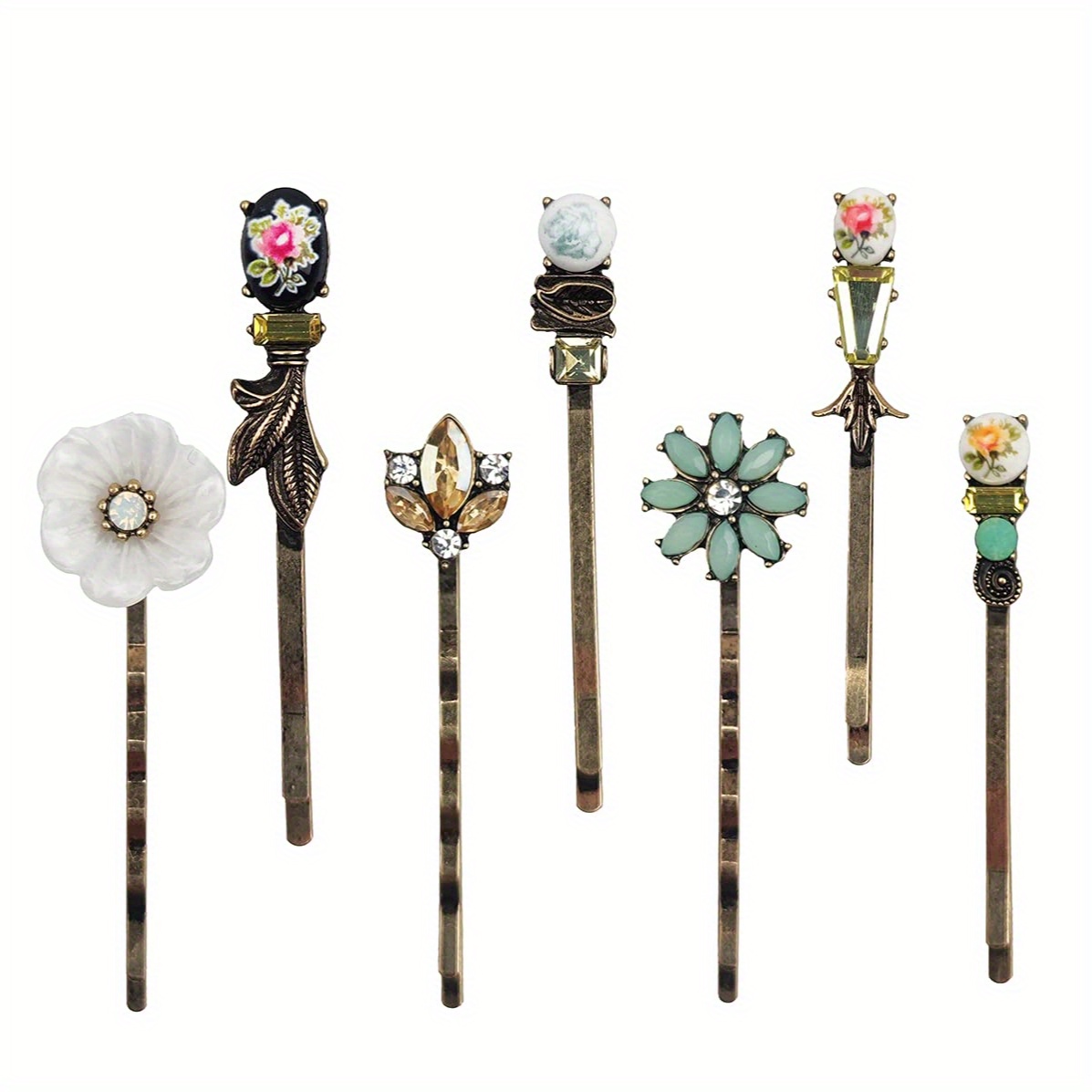 Temu – TEMU 7 Elegant Retro Hair Clips Vintage-style Hair Pins For Ladies, Styling Tools Set