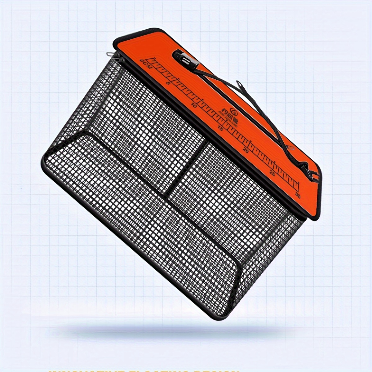 foldable floating cage, rubber coated fish basket, sea live fish catch protector, hanging fishing cage, minnow bait bucket minnow trap Product details 5