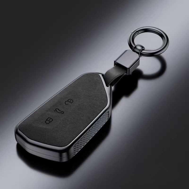 Image of Latest Material Pvc+pu Car Remote Key Fob Cover Key Fob Case Shell Holder With Keyring For For Vw For Golf 8 Mk8 Id-4 Id-6, For For Octavia A8 For Seat For Leon Fr Mk4 For