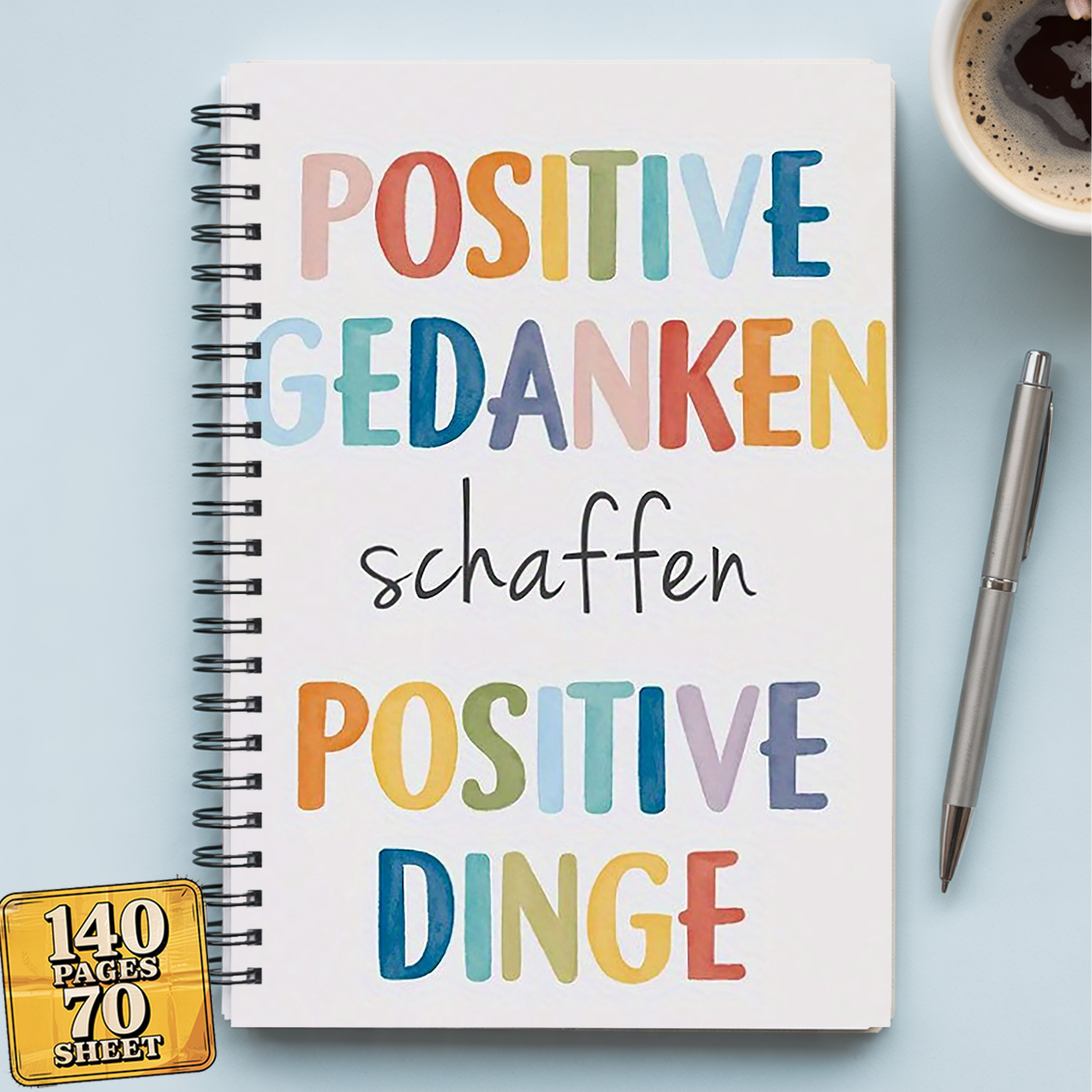 Vibrant Watercolor Notebook For Positive & Daily Planning