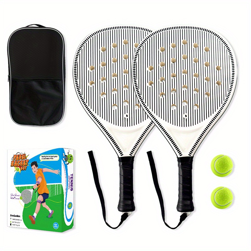 TEMU 2 Racket 2 Palline 1 Borsa Gabbia Racket da Tennis Racket da Tennis Materiale ABS + Fibra Imbottitura EVA