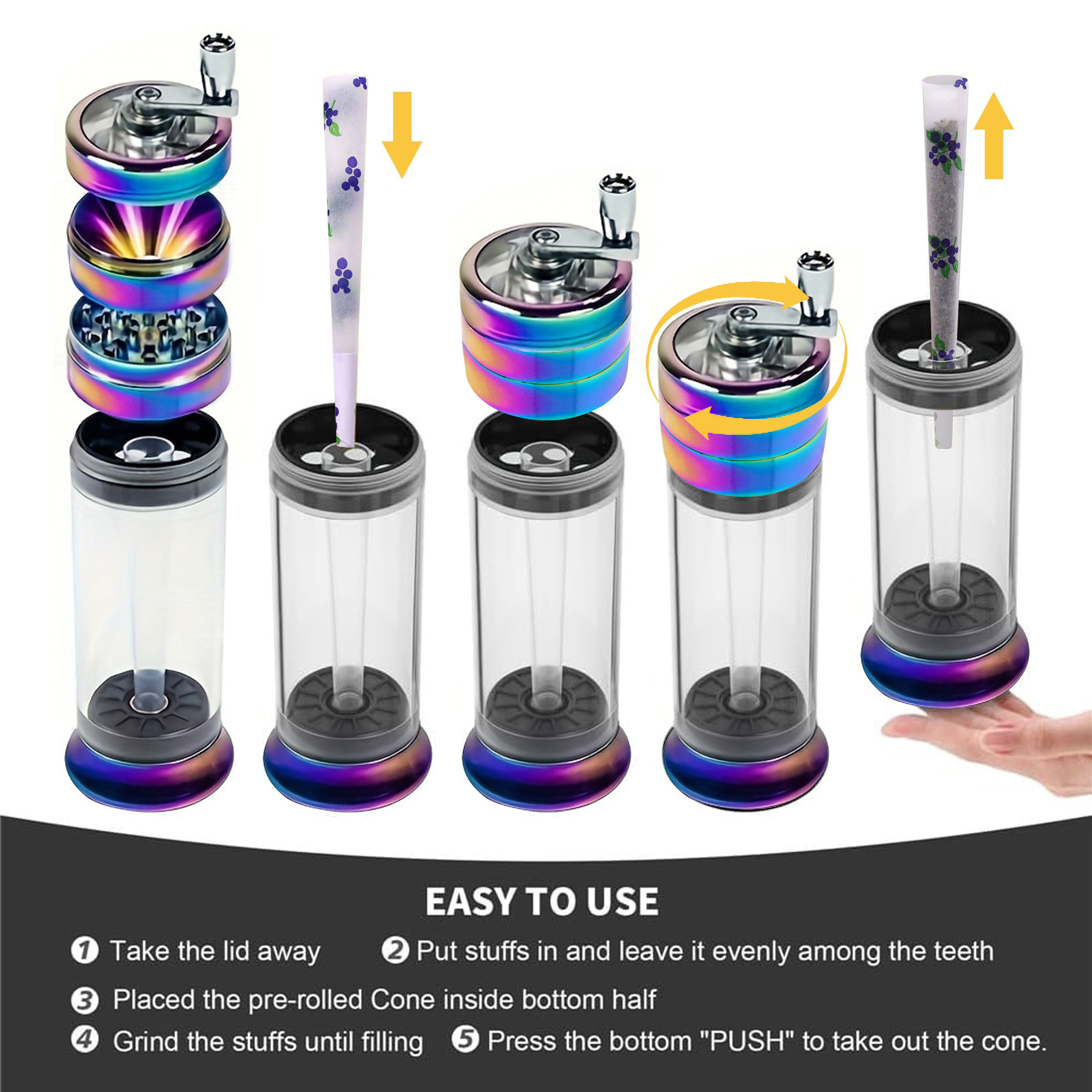 grinder cigarettes hand cranked grinder fruit flavored pre rolled cigarettes