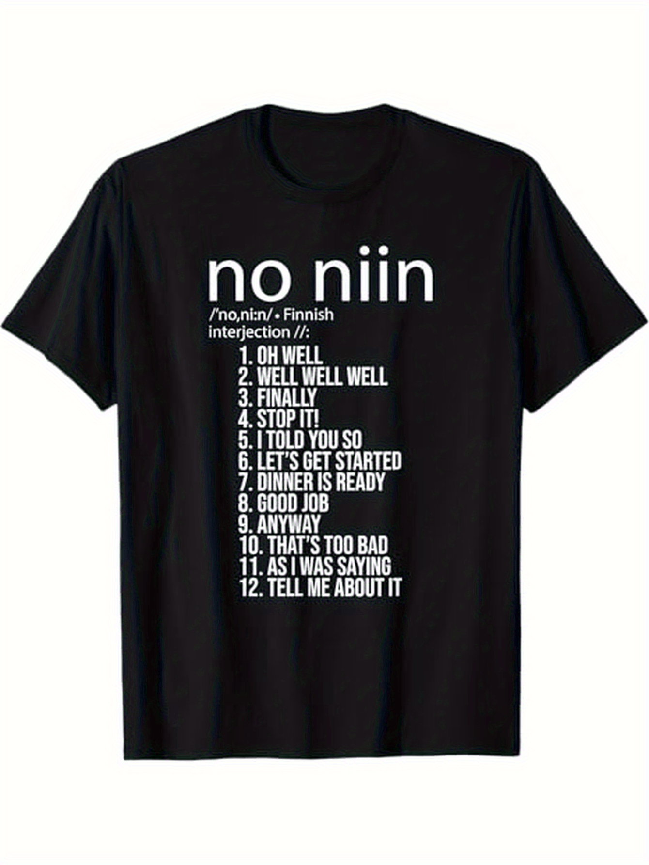 no nine   language quote mens t shirt featuring fun graphic prints breathable and comfortable blend round neck short sleeves   sports parties birthdays anniversaries hiking and outdoor activities knit