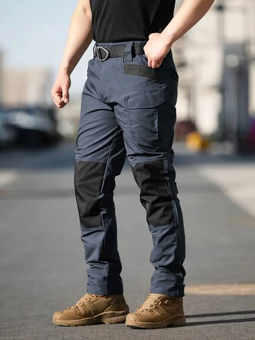 mens cargo pants with multi functional pockets durable fabric regular hiking outdoor and casual wear hiking pants reinforced camping gear without waist belt
