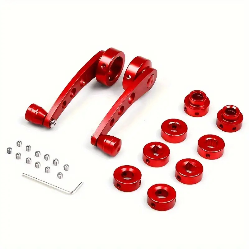 TEMU 2-pack Aluminum Alloy Universal Car Window Closing Hand Crank Handle Roller Riser Replacement Manual Car Window Glass Closing Handle