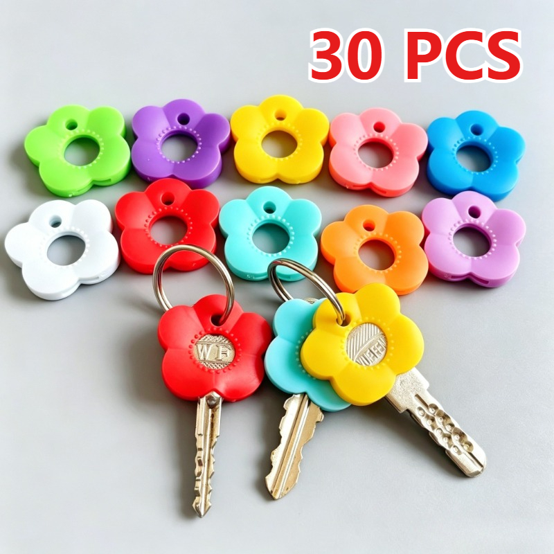 TEMU Set da 30 pezzi di identificatori elastici per chiavi, colorati, regalo per sorelle e , per San Valentino, , regalo di compleanno, 10 colori con