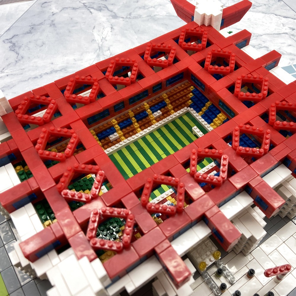 Football Stadium 3D Model 4000pcs Micro Building Blocks