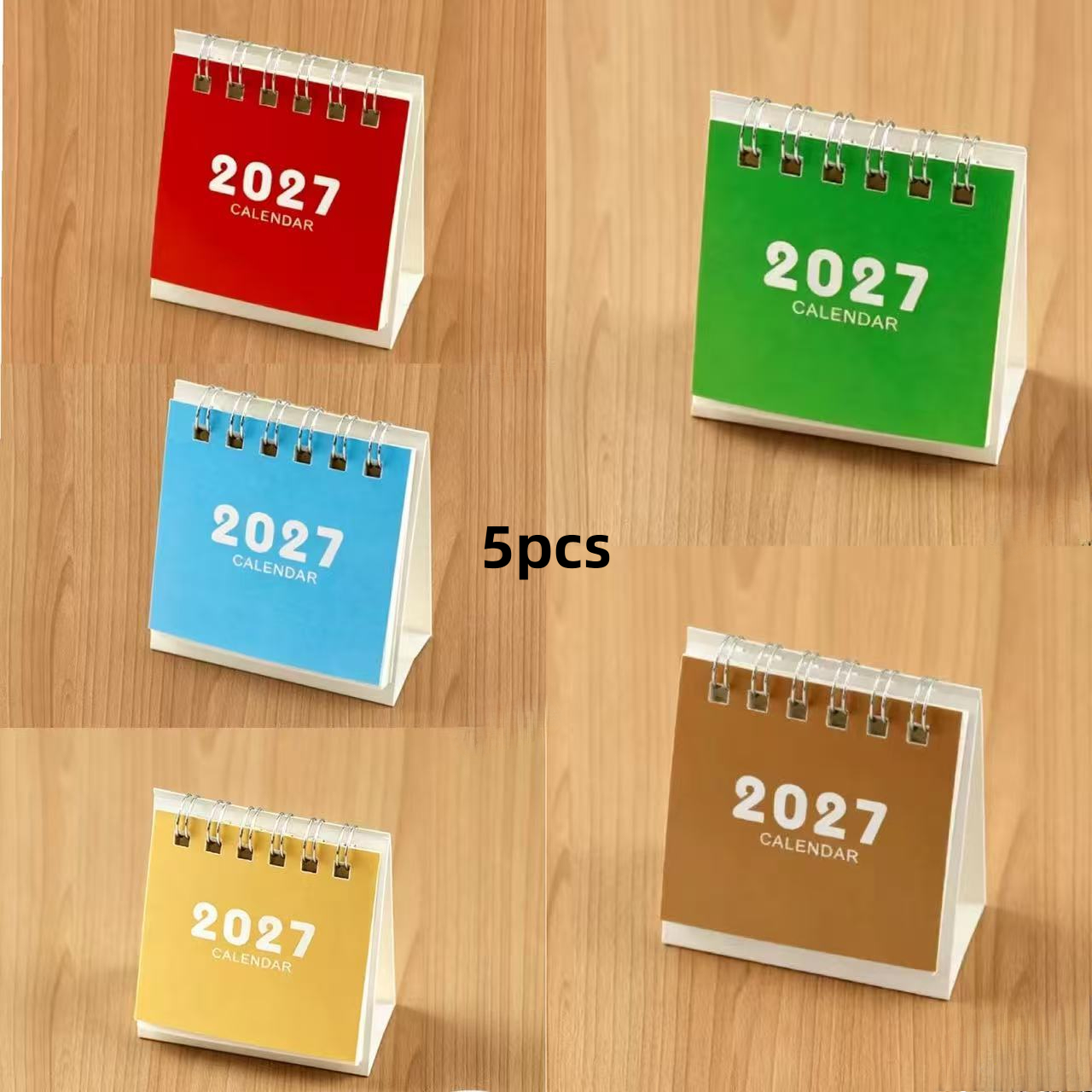 TEMU 5pcs, In 2027, Mini Desk Calendar, Planning Notebook, Minimalist Desktop Decoration Calendar Book, Small Gifts