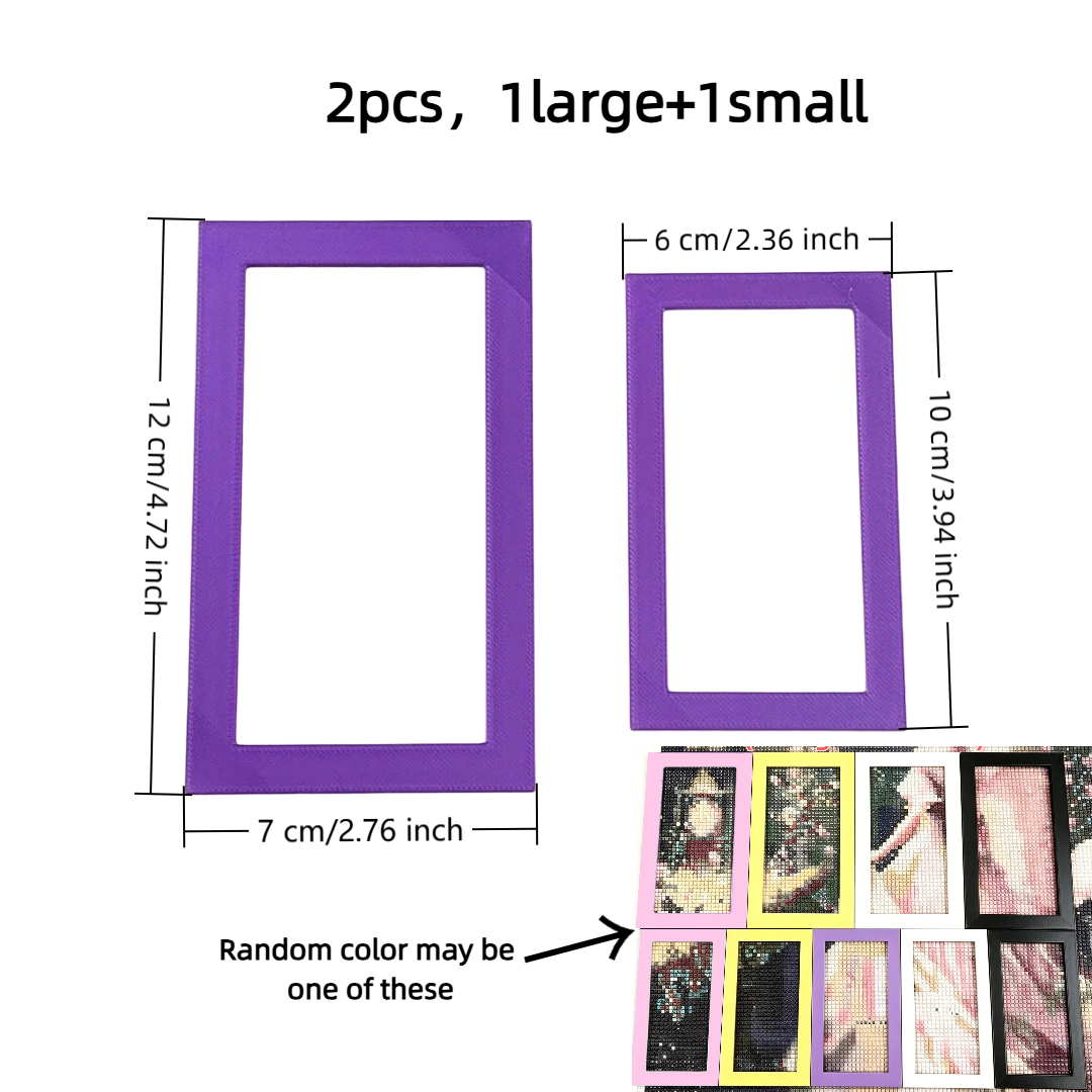 TEMU Ensemble de 2 règles de positionnement rectangulaires pour peinture diamant, disponibles en couleurs aléatoires, outil d'alignement de grille
