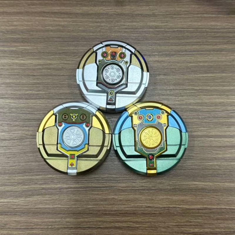 TEMU 3pcs Mixed Color Mechanical Deformable Fingertip Spinner Robot, 360-degree Rotation, Gravity Induction, High-quality Durable Abs Resin, Creative