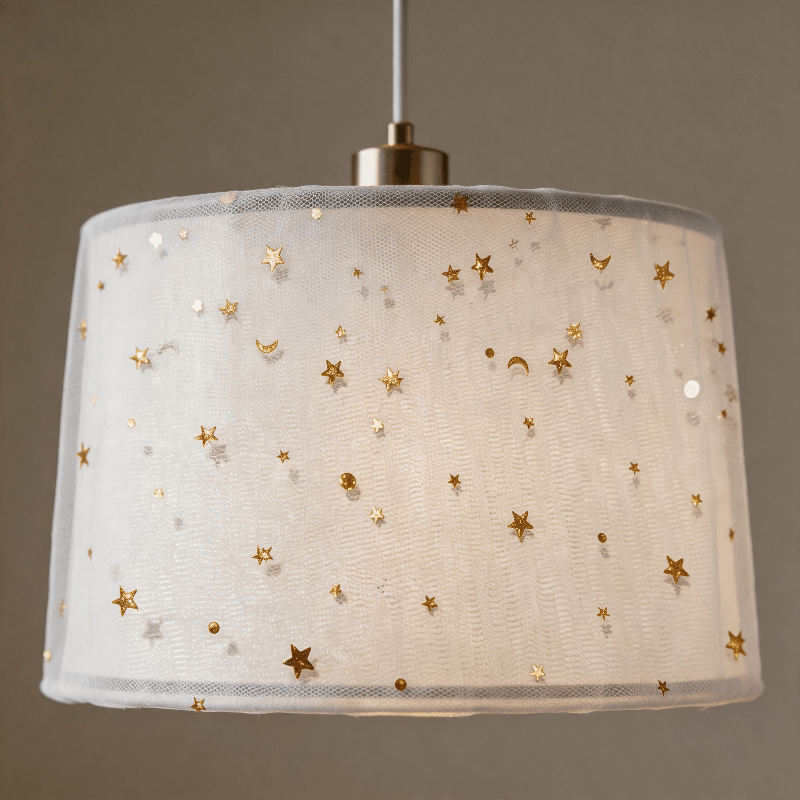 TEMU 1 Roll Romantic White Starry Tulle Fabric, Golden Sequined Tulle Roll, Holiday Pendant, Hanging Decoration, Suitable For Curtains, Backgrounds,