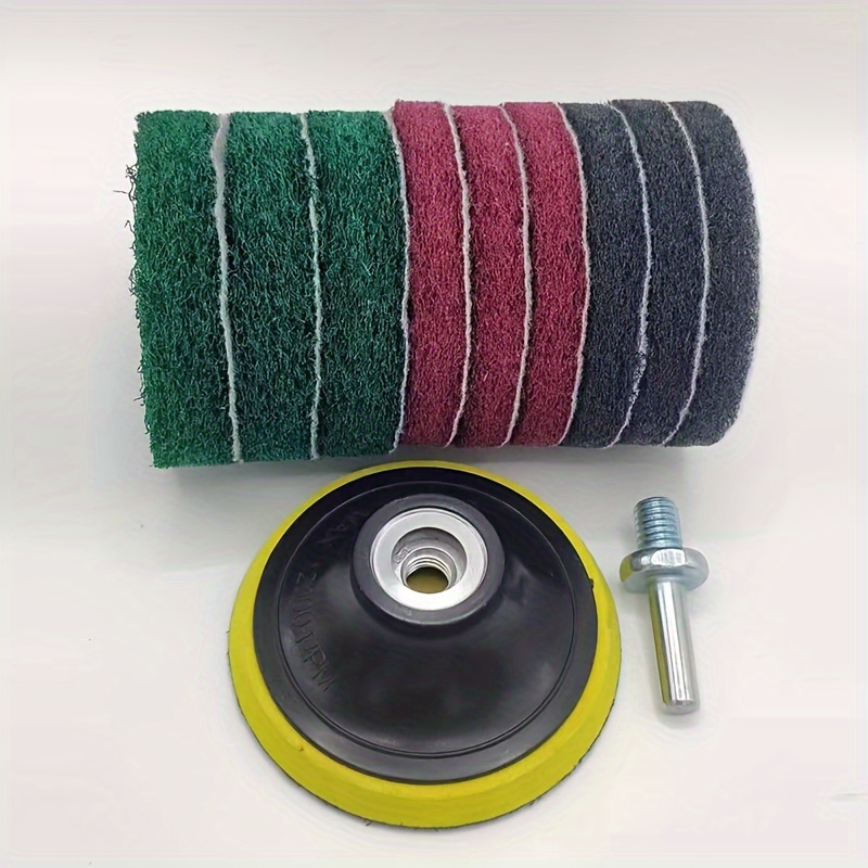 TEMU Un pack de 7/8/11, lot de tampons à récurer 3 pouces 75 mm, pour le nettoyage domestique, friction puissante pour éliminer les taches de rouille