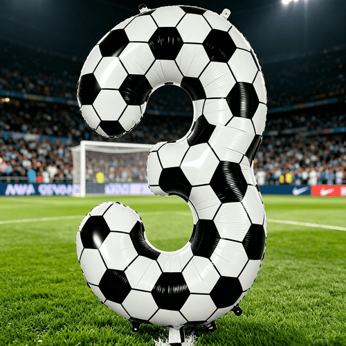 40 inch soccer digital film balloon numbers 0 9 large sports event decoration soccer theme party celebration birthday wedding fathers day graduation party decoration balloon suitable for soccer event theme birthday background decoration