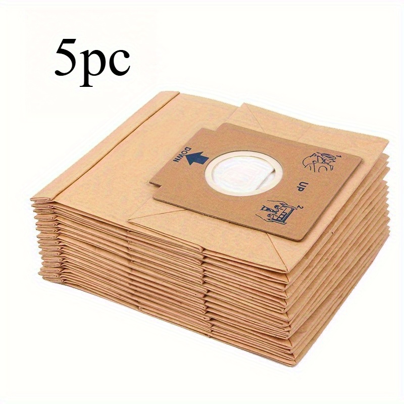TEMU 5pcs Power Vacuum Bags Z1480/zc1120r/zmo1510, Oem Replacement Paper Dust Bags, Low Sensitivity Disposable Bags, High Capacity Hepa Filter