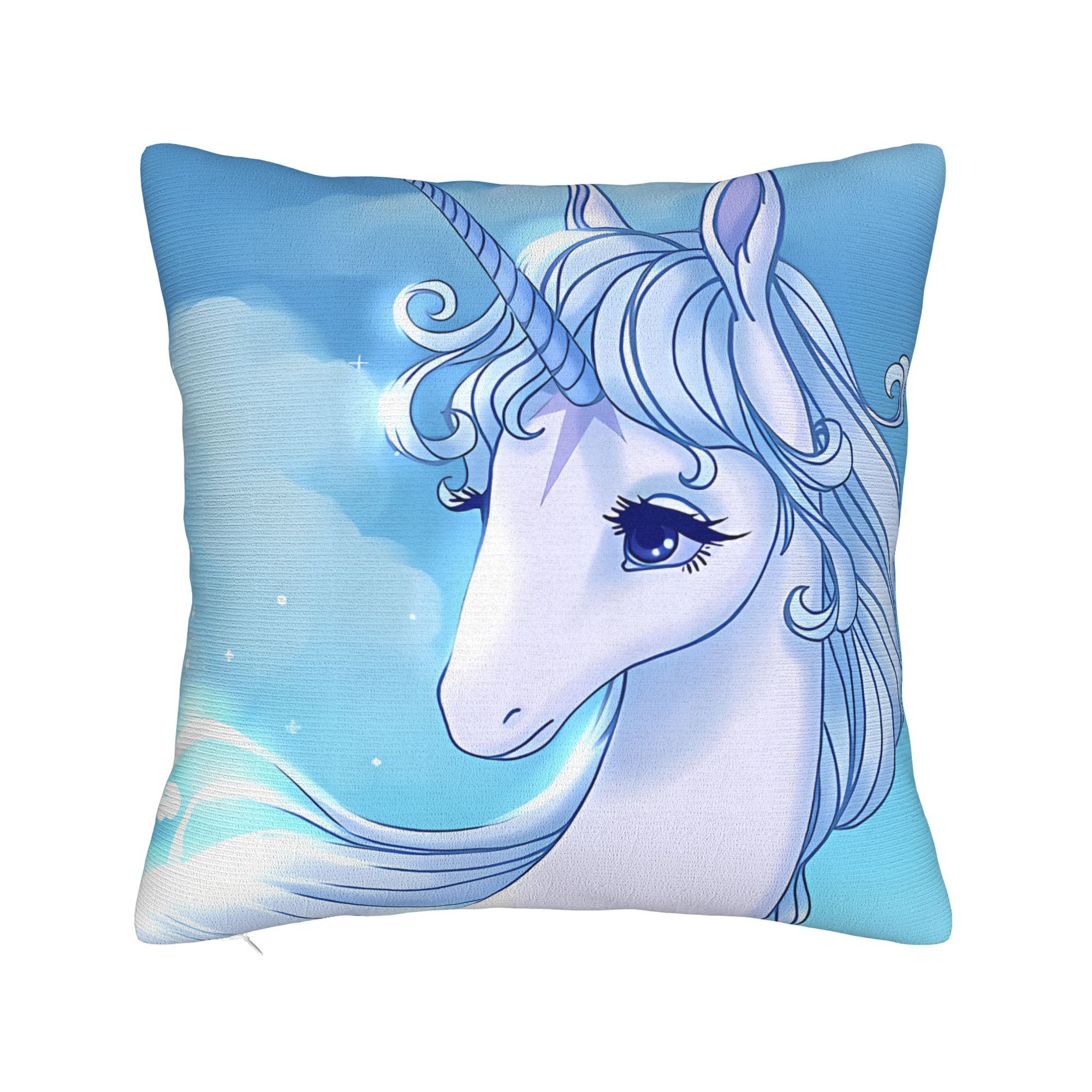 

1pc Style Unicorn Pillow Cover, Polyester, Machine Washable, Zipper Closure, Woven, For Room Types, Couch, Sofa, Patio, Porch - Pillow Insert Not Included