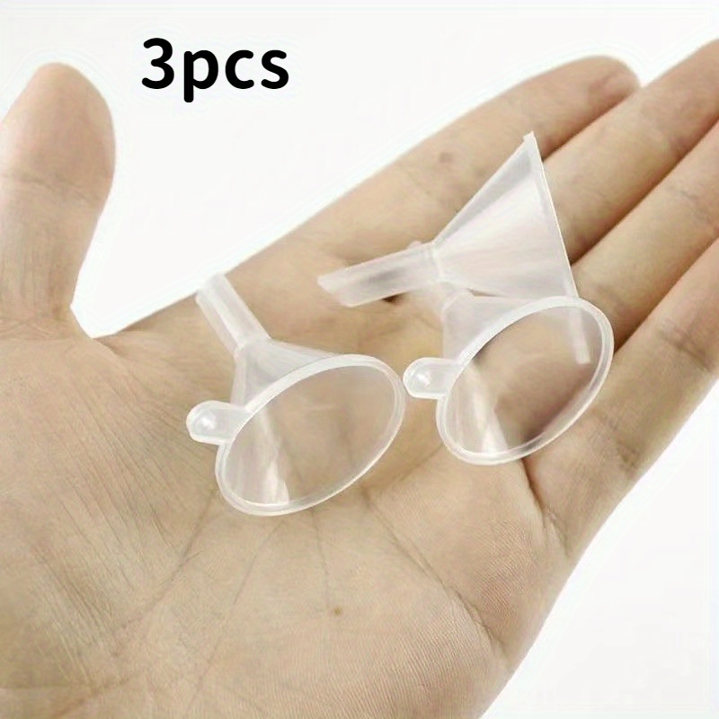 3pcs Plastic Mini Funnels For Perfume & Essential Oil Transfer - Easy To Operate, No Food Contact, Ideal For Sampling & Bottles, Perfume Transfer | Practical Design | Durable Plastic