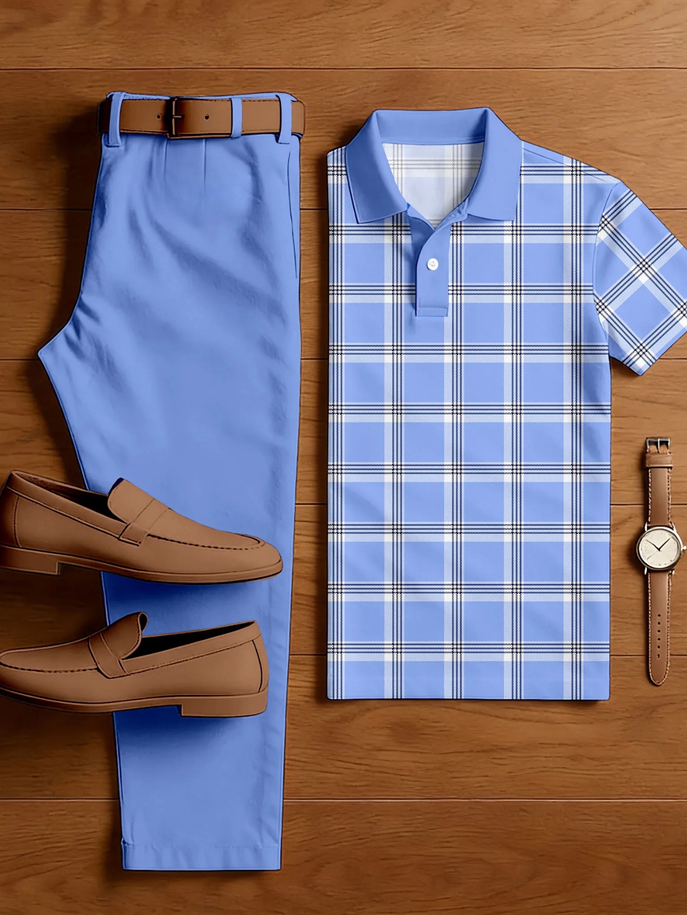 blue dress pants shirt color Men's Navy Check Dress Pants: Performance Stretch