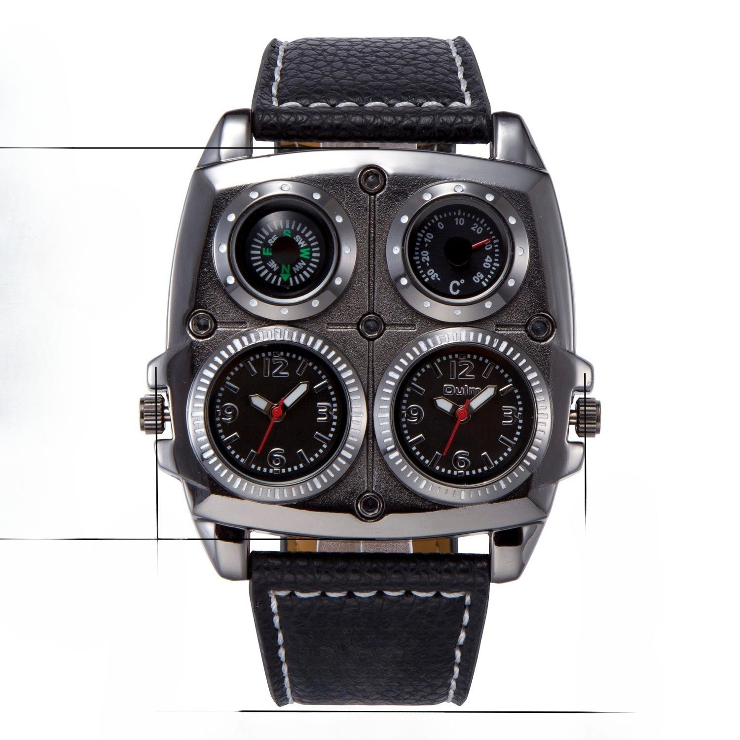 Image of Fashionable Style Motorcycle Watch, New Large-dial Watch, Performance Watch, Mountaineering Exploration Running Sports Watch, Multi-time Zone Display, School Reunion Season
