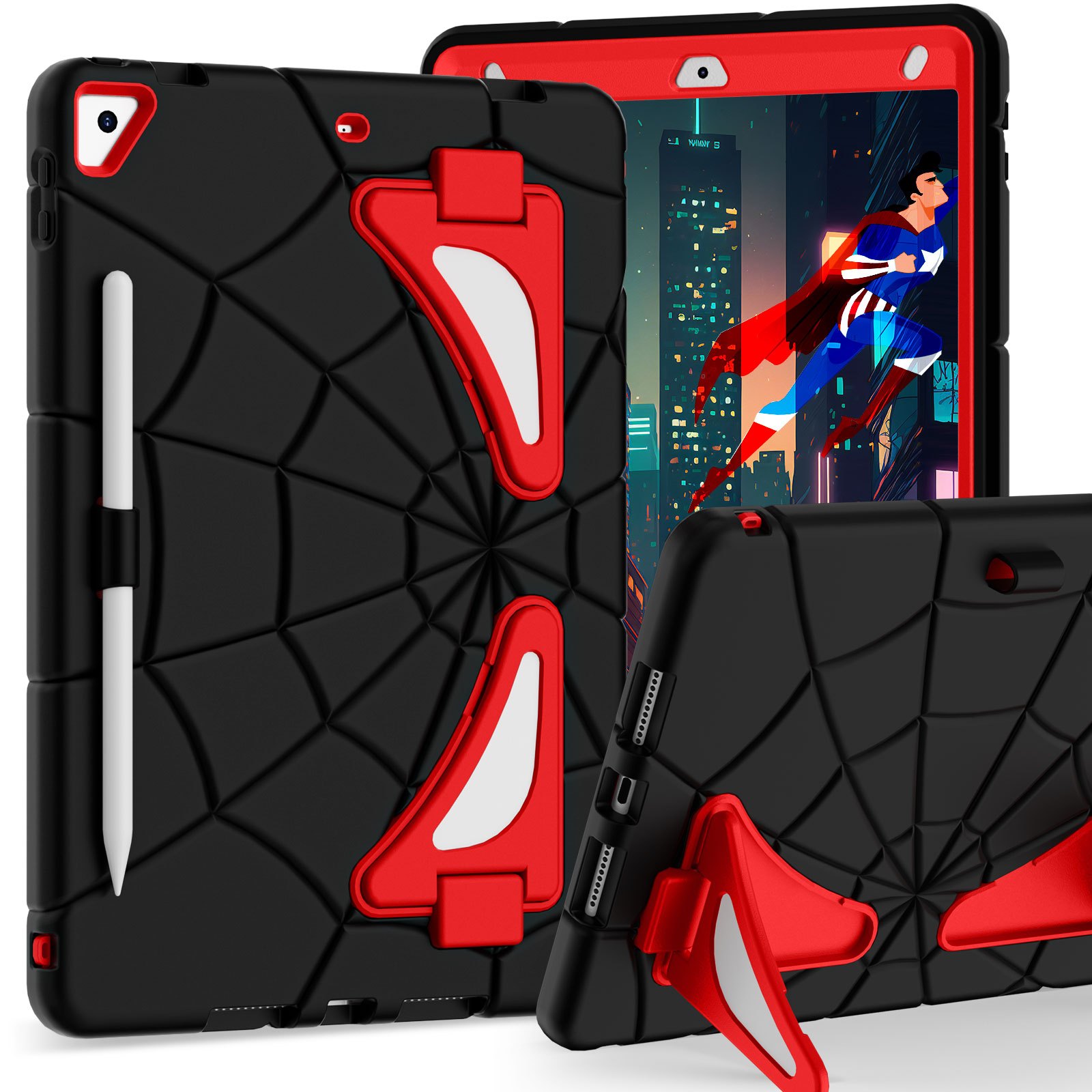 TEMU Tablet Case: Compatible With For 7th 8th 9th (2019/2020/2021) Universal Style Multifunctional Hidden Stand With Pen Slot (pen Not Included)