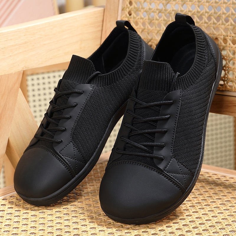 Men's Wide Toe Box Chunky Sneakers, Thick Cushioned Sole