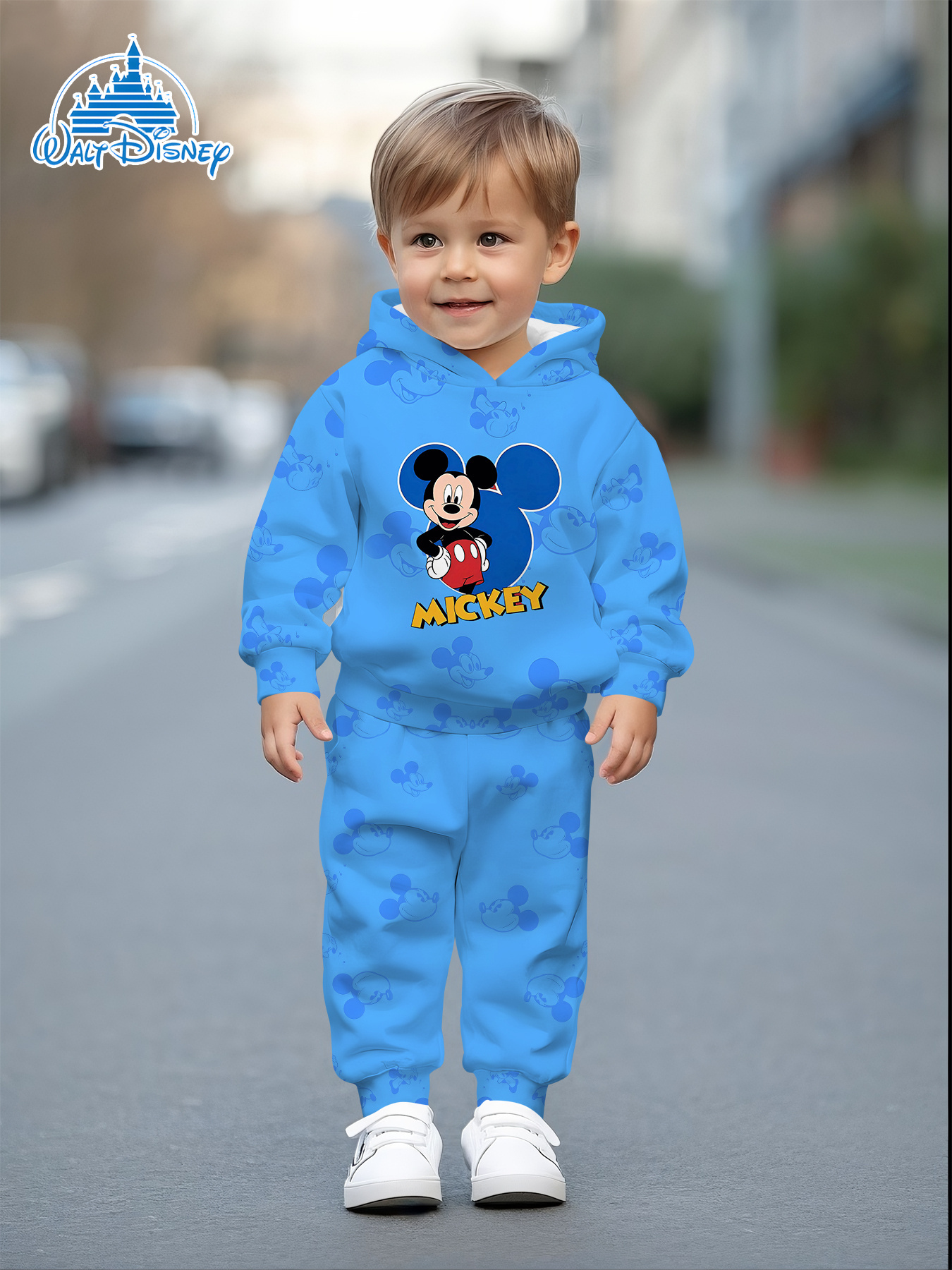 2-delige kinderset met Disney Mickey Classic beeld-thema 3D-printdesign
