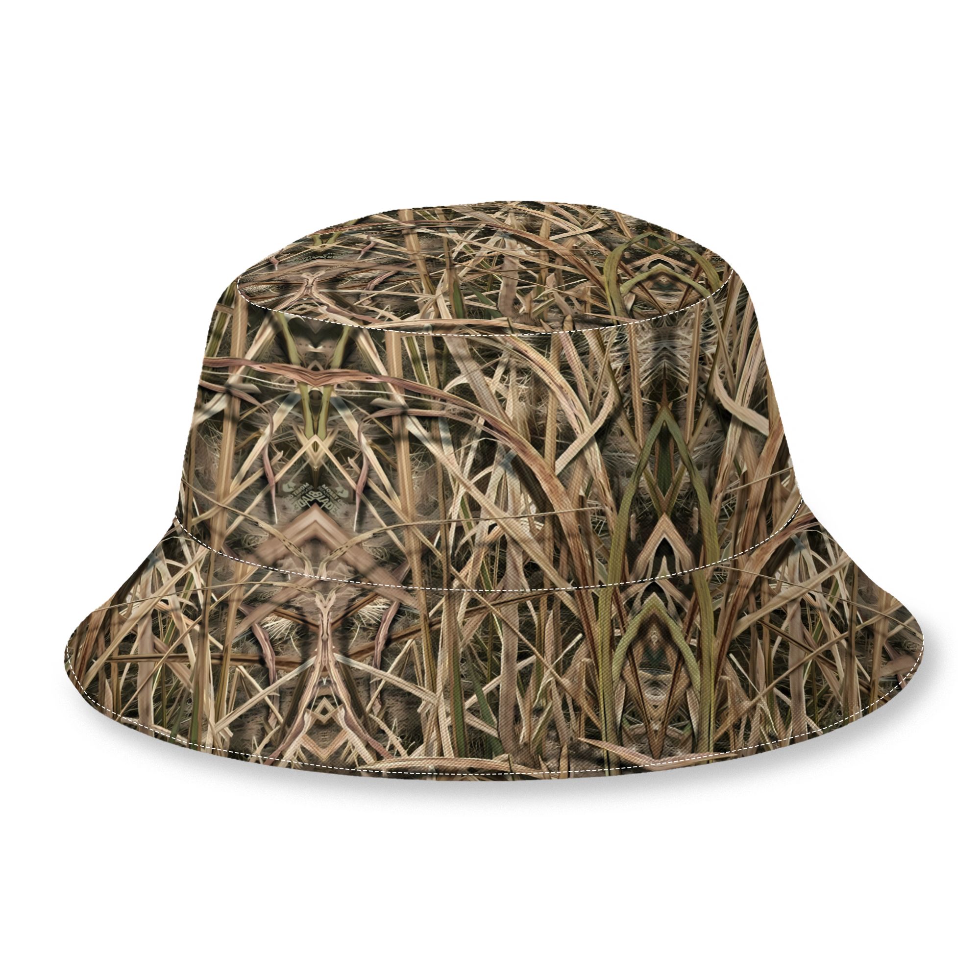 TEMU 2d Print Design Grass Pattern Fashion Outdoor Bucket Hat Unisex Outdoor Street Cap