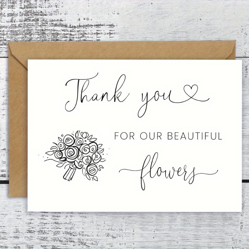 Image of 1 Elegant Heart-shaped Gardener Thank You Card Suitable For Weddings & - Design With Gardener Appreciation Message, Wedding Favors Or Gratitude Gifts