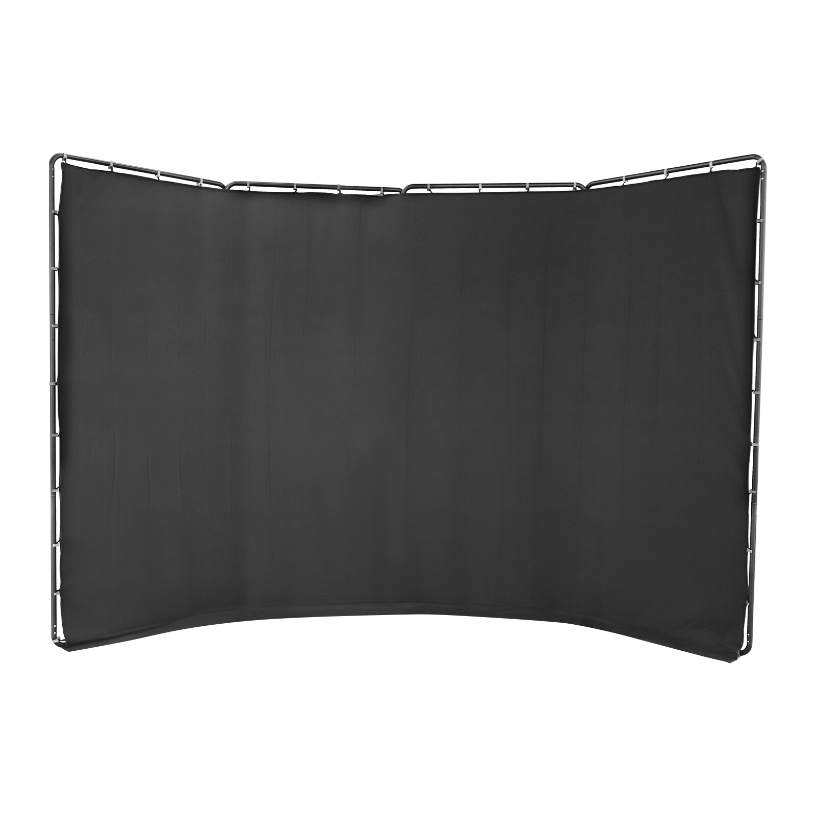 Image of Black Rectangular Photography Backdrop Stand | 4-panel Screen Style Background Bracket, 400*240 Cm/157.48*94.49 In, For Interviews, Product Photography, Live Streaming, Taking Photos | Brand: Yunrux